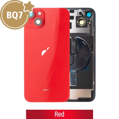 BQ7 Rear Cover Glass with Camera Lens Glass and Wireless Flex for iPhone 14 Plus-Red