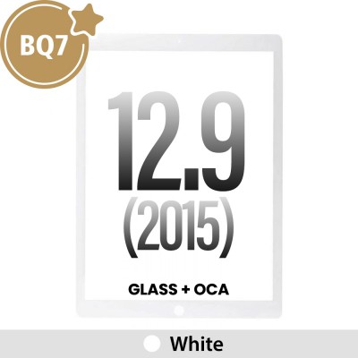Front Screen Outer Glass With OCA for iPad 12.9 (2015) (BQ7)-White