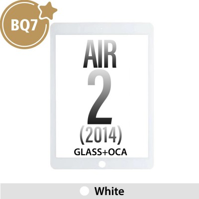 Front Screen Outer Glass With OCA for iPad Air 2 (BQ7)-White