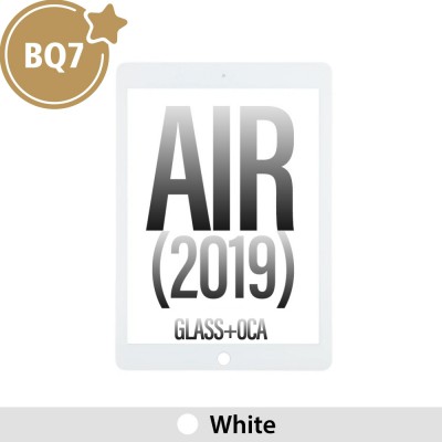 Front Screen Outer Glass With OCA for iPad Air (2019) (BQ7)-White
