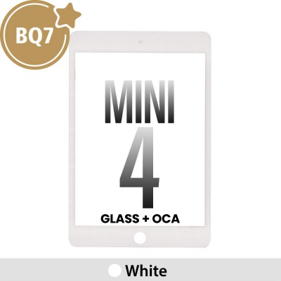 Front Screen Outer Glass With OCA for iPad Mini 4 (2015) (BQ7)-White