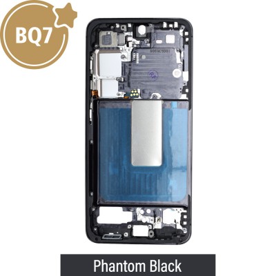 BQ7 Chassis Mid Frame Cover Replacement Assembly for Samsung Galaxy S23 S911E-Phantom Black (EUROPEAN VERSION)