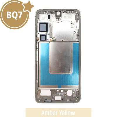 BQ7 Chassis Mid Frame Cover Replacement Assembly for Samsung Galaxy S24 Plus S926E-Amber Yellow (EUROPEAN VERSION)