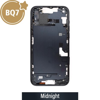 BQ7 Chassis Mid Frame Cover Replacement Assembly for iPhone 14 Plus-Midnight (With SIM Tray Version)