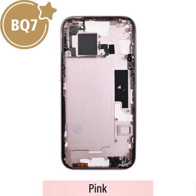 BQ7 Chassis Mid Frame Cover Replacement Assembly for iPhone 15-Pink (With SIM Tray Version)