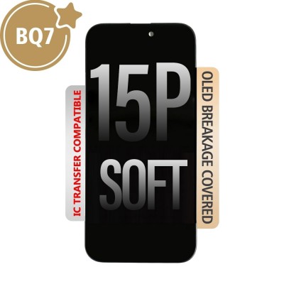 BQ7 Soft OLED Assembly for iPhone 15 Plus Screen Replacement (Compatible for IC chip transfer)