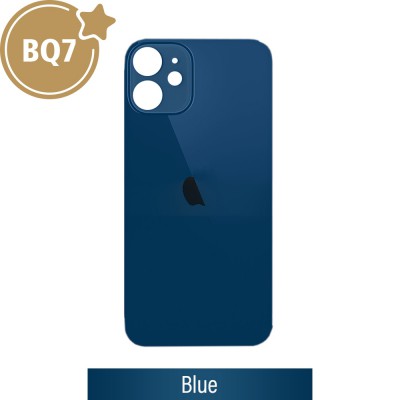 BQ7 Rear Glass With 3M Adhesive Replacement for iPhone 12-Blue