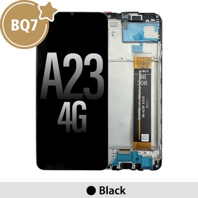 Samsung Galaxy A23 4G A235F BQ7 LCD Screen Replacement Digitizer with Frame -Black (As the same as service pack, but not from official Samsung)