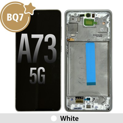BQ7 OLED Assembly Replacement with Frame for Samsung Galaxy A73 5G A736B -White (As the same as service pack, but not from offica Samsung)