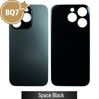 BQ7Rear Glass With 3M Adhesive Replacement for iPhone 14 Pro Max (NO LOGO)-Space Black