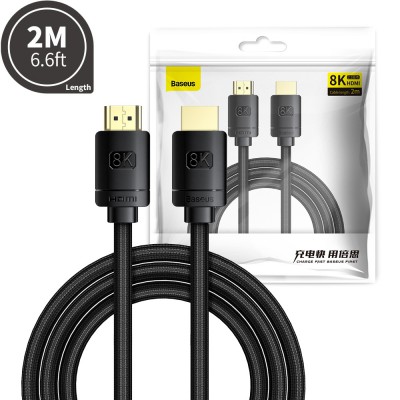 Baseus High Definition Series HDMI 8K to HDMI 8K Adapter Cable 2M-Black