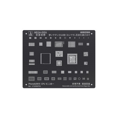 Qianli Mega-IDEA 2D Black Stencils (IC & CPU) Compatible for iPhone 8 / 8 Plus / X