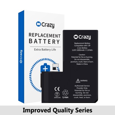 Crazy Improved Quality- iPhone 13 Pro Replacement Battery with Adhesive Strips 3095mAh (TI CHIP: TI 27546-A3 IC) (Cheapest Price)
