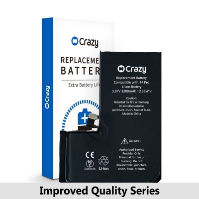 Crazy Improved Quality- iPhone 14 Pro Replacement Battery with Adhesive Strips 3200mAh (TI CHIP: TI 27546-A3 IC) (Cheapest Price)