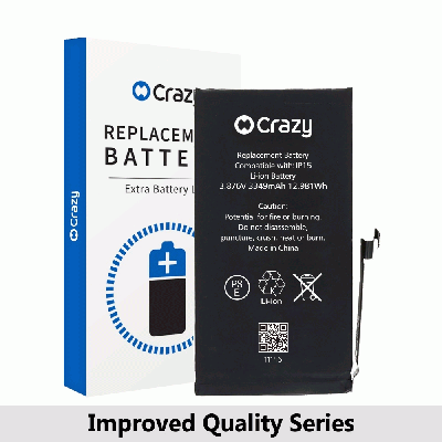 Crazy Improved Quality-iPhone 15 Replacement Battery with Adhesive Strips 3349mAh (TI CHIP: 27546) (Cheapest Price)