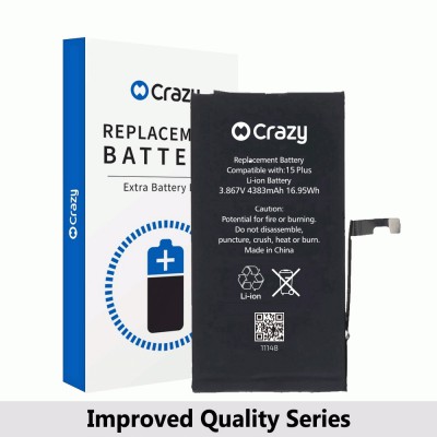 Crazy Improved quality-iPhone 15 Plus Replacement Battery with Adhesive Strips 4383mAh (TI CHIP: 27546) (Cheapest Price)
