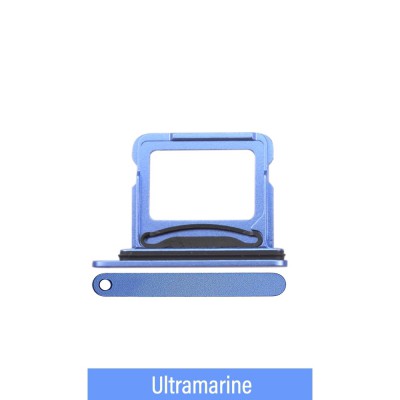 Dual SIM Card Tray for iPhone 16 / 16 Plus-Ultramarine (Compatible with Single SIM Phones and Dual SIM Phones)