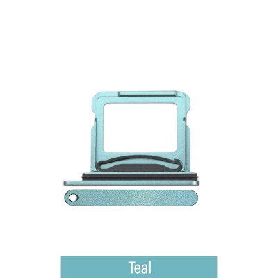 Dual SIM Card Tray for iPhone 16 / 16 Plus-Teal (Compatible with Single SIM Phones and Dual SIM Phones)