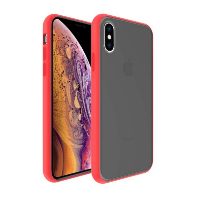 Transparent Frosted PC Colorful TPU Bumper Case for iPhone X / XS