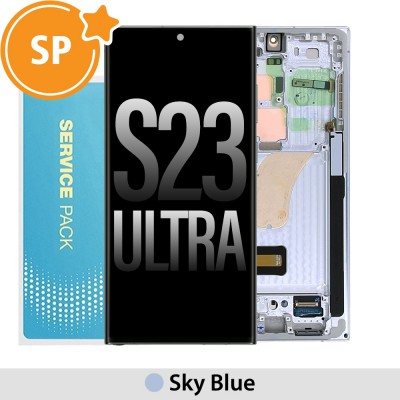 Samsung Galaxy S23 Ultra 5G S918B OLED Screen Replacement Digitizer GH82-30465G (Service Pack)-Sky Blue