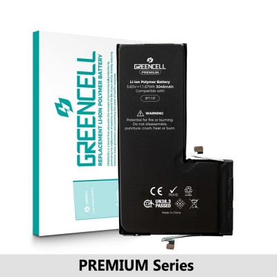 Greencell PREMIUM Series- iPhone 11 Pro Replacement Battery with Adhesive Strips 3046mAh (Original Chip & Cell Best Quality in the Market)