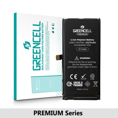 Greencell PREMIUM Series- iPhone 12 mini Replacement Battery with Adhesive Strips 2227mAh (Original Chip & Cell Best Quality in the Market)
