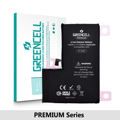 Greencell PREMIUM Series- iPhone 15 Pro Max Replacement Battery with Adhesive Strips 4422mAh (Original Chip & Cell Best Quality in the Market)