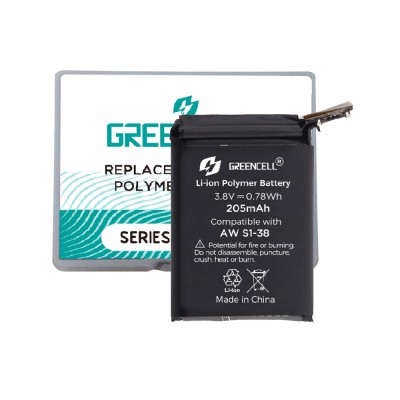 Greencell Apple Watch 1 (38mm) Replacement Battery with Adhesive Strips 205mAh