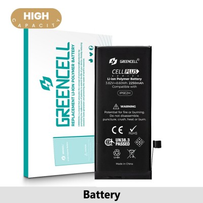 Greencell (High Capacity 2250mAh) iPhone SE (2020) Replacement Battery with Adhesive Strips (Original Chip Best Quality In The Market)