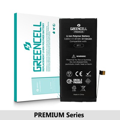 Greencell PREMIUM Series- iPhone 11 Replacement Battery with Adhesive Strips 3110mAh (Original Chip & Cell Best Quality in the Market)