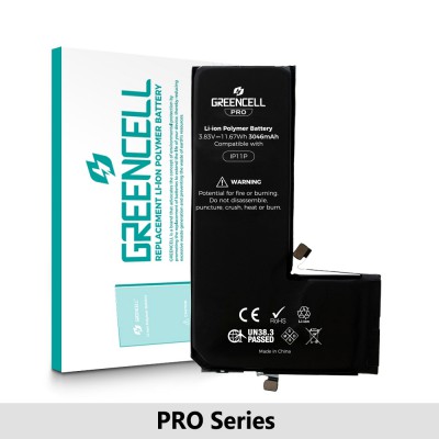 Greencell PRO Series- iPhone 11 Pro Replacement Battery with Adhesive Strips 3046mAh (TI chip -27546-A3 IC & Original Cell)