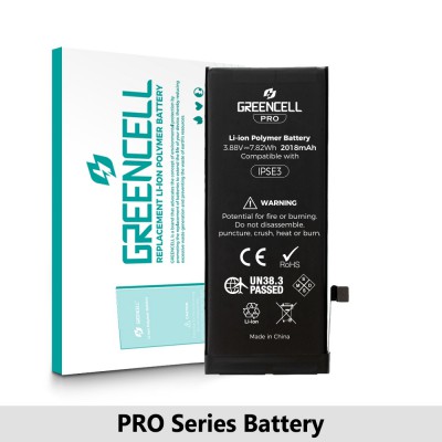 Greencell PRO (2018mAh) iPhone SE (2022) Replacement Battery with Adhesive Strips (TI Solution / 27546-A3 IC / Pure Cobalt Cell)