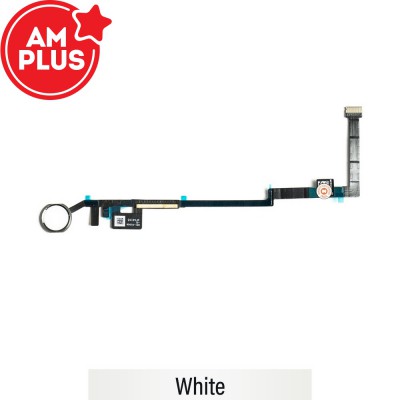 AMPLUS Home Button with Flex Cable for Apple iPad 5 2017 /  iPad 6 2018-White