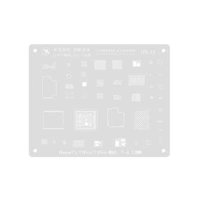 MiJing High Precision BGA Reballing Stencil for iPhone 11 / 11 Pro / 11 Pro Max