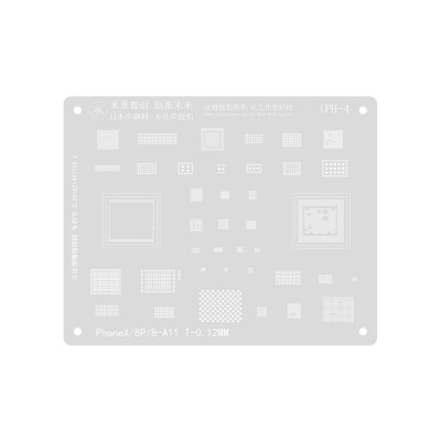 MiJing High Precision BGA Reballing Stencil for iPhone 8 / 8 Plus / X