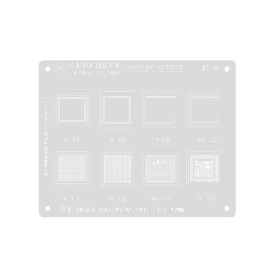 MiJing Universal CPU BGA Reballing Stencil for iPhone A8 / A9 / A10 / A11