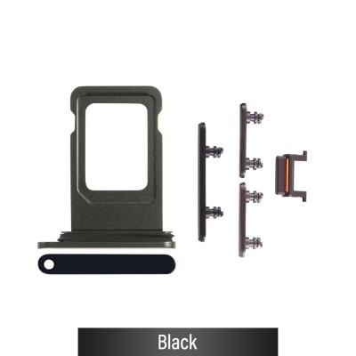 SIM Card Tray and Side Button for iPhone 11-Black