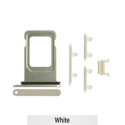 SIM Card Tray and Side Button for iPhone 11-White