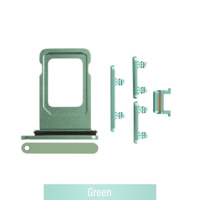 SIM Card Tray and Side Button for iPhone 11-Green