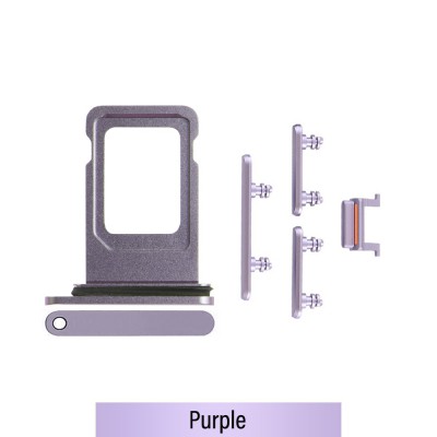 SIM Card Tray and Side Button for iPhone 11-Purple