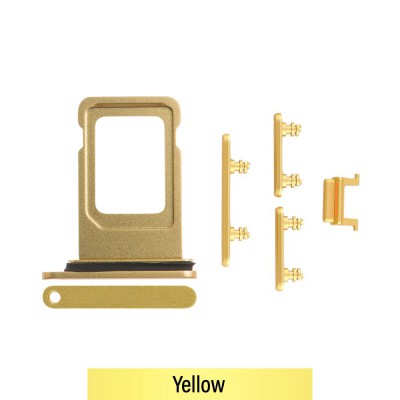 SIM Card Tray and Side Button for iPhone 11-Yellow