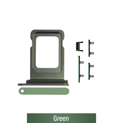 Single SIM Card Tray and Side Button for iPhone 11 Pro / 11 Pro Max-Green (Not for AU)