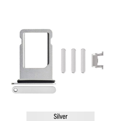 SIM Card Tray and Side Button for iPhone 8 / SE (2020)-Silver