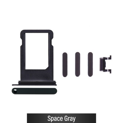 SIM Card Tray and Side Button for iPhone 8 / SE (2020)-Space Gray