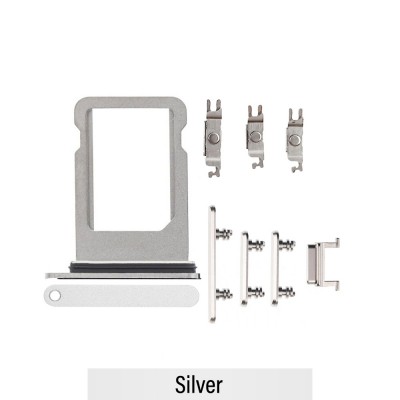 SIM Card Tray and Side Button for iPhone XS-Silver