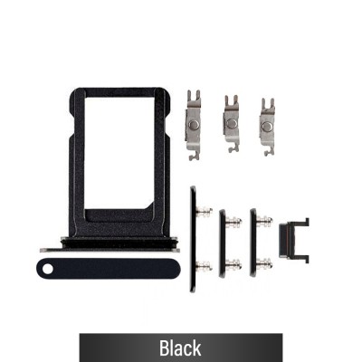 SIM Card Tray and Side Button for iPhone X-Black