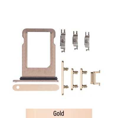 SIM Card Tray and Side Button for iPhone XS-Gold