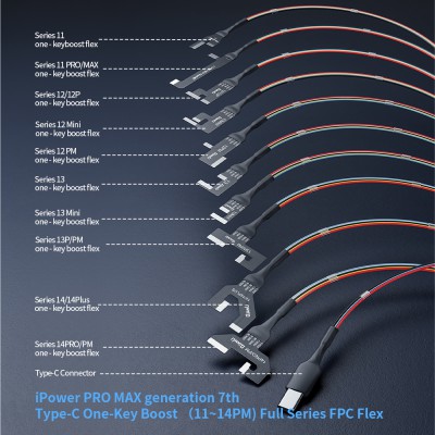 Qianli iPower Pro Phone DC Current Test Cable Switches For iPhone11 /12 / 13 / 14 Series