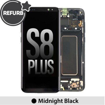 Samsung Galaxy S8 Plus REFURB OLED Screen Replacement Digitizer with Frame G955F-Midnight Black