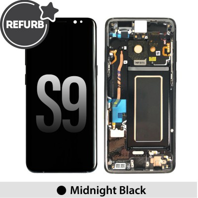 Samsung Galaxy S9 OLED Screen Replacement Digitizer with Frame G960F (Refurbished)-Midnight Black